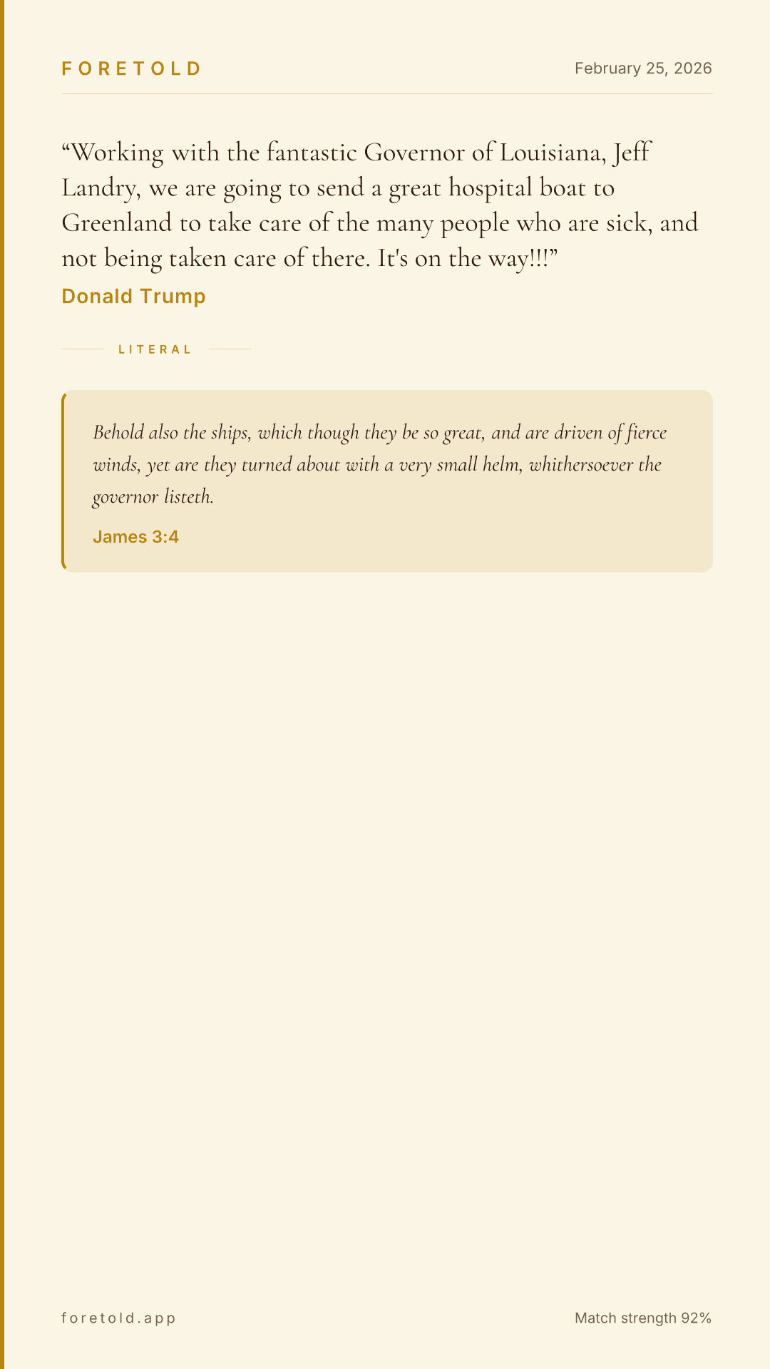 Donald Trump — James 3:4